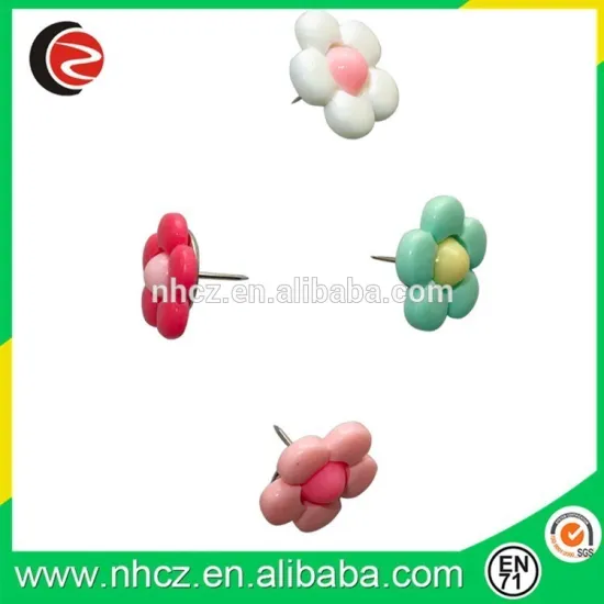 Flower style custom decorative push pin