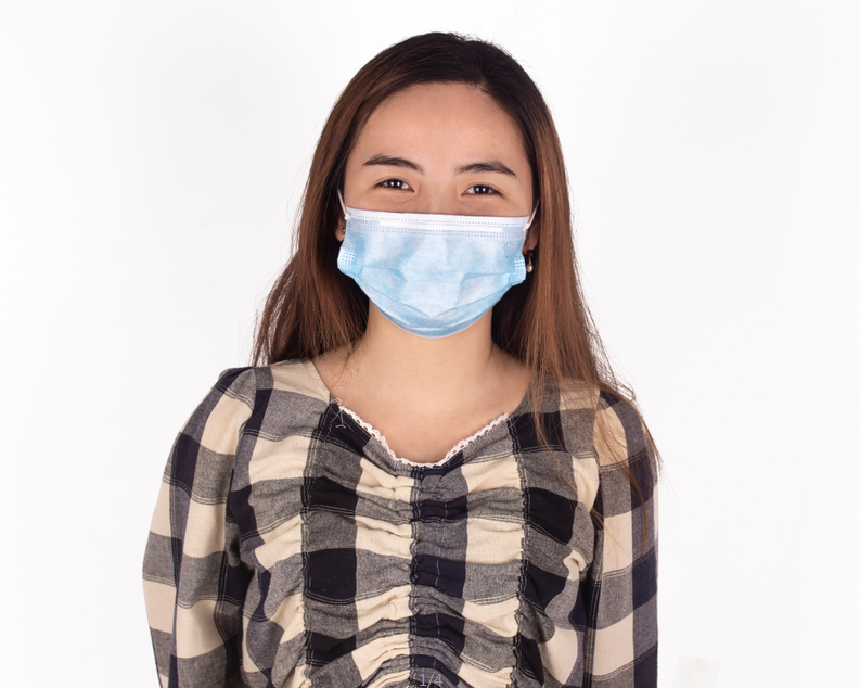 Blue 3-Ply Disposable Earloop Face Mask Virus