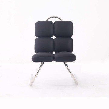Modern Leather Lounge Chair by Jean Dudon