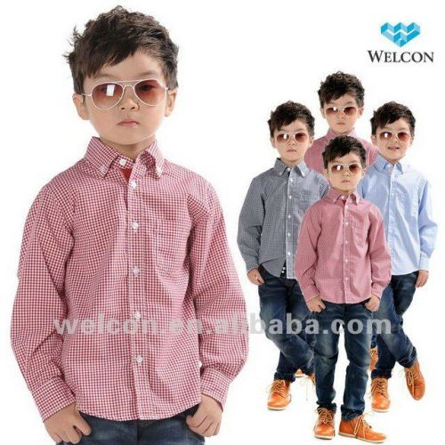 latest fashion design brand new 100% cotton children clothing children dress children shirt for boy