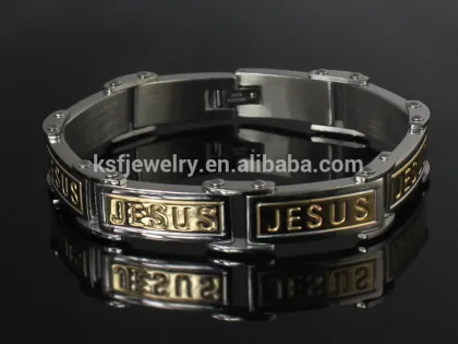 316L Stainless Steel I Love Jesus Bracelet Fashion Men's Bracelet Wholsale