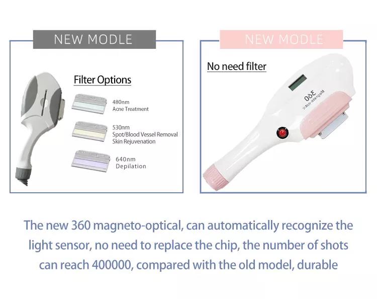NEW Portable 360 Magneto Opt Shr Ipl Pain Free Hair Removal Laser Opt Ipl Machine