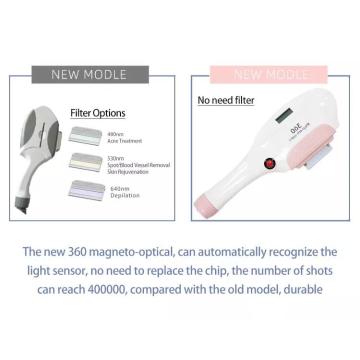 Portable 360 Magneto Opt Shr Ipl Pain Free Hair Removal Laser Opt Ipl Machine