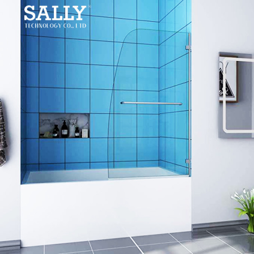 Bathtub Shower Door Bath screen Hinged Glass Panel