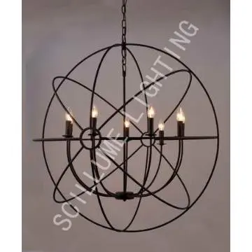5 lights  iron ORB chandelier rustic iron vintage chandelier