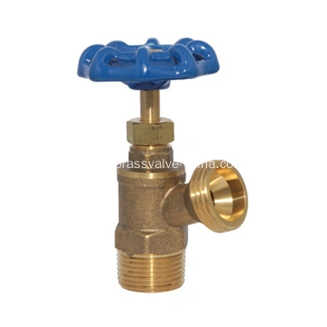 3 4 Npt Full Flow Blue Handle Wheel Brass Boiler Drain Valve China Manufacturer
