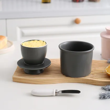 Ceramic Butter Dish for Spreadable Butter - Custom Butter Crock Keeper