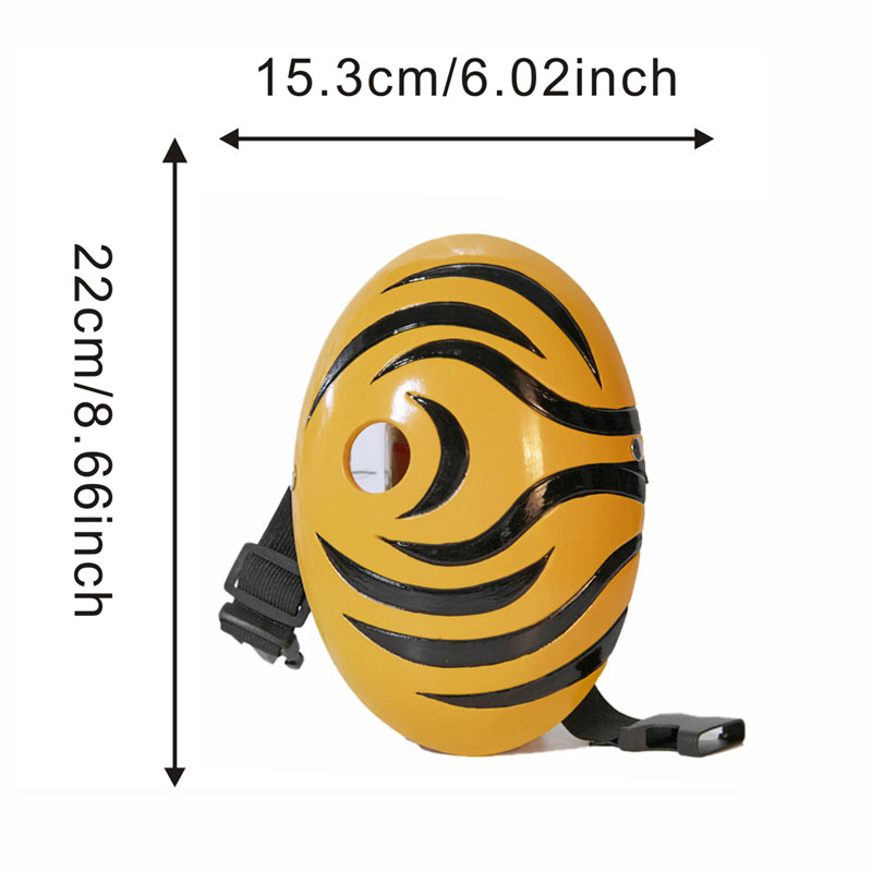 Yellow Tiger Stripe Obito Cos Mask