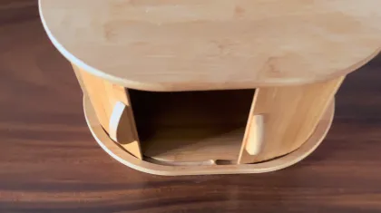 Unique Bamboo Bread Box with Two-way Doors - High Quality New Design