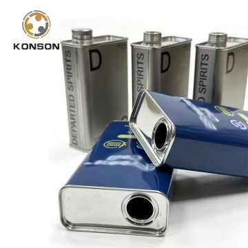1L Rectangular Stainless Steel Vodka Metal Tin Can