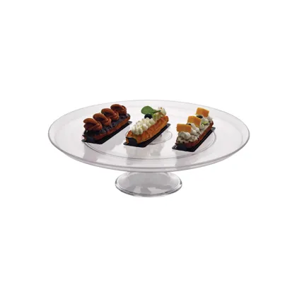 12 Inch Clear Polycarbonate Cake Stand for Bread and Cakes