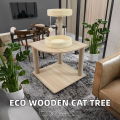 Playhouse moderno gato árvore torre de madeira indoor scratcher multi camada escalada condomínio centro atividade interativa dormir caixa