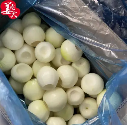 Fresh Peeled Yellow Onions