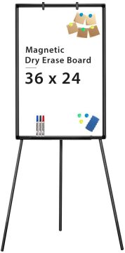 36x24 Tripod Whiteboard Easel Black Stand Untuk Pejabat