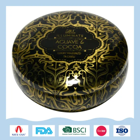 Metal Figuratus Container With Lid Cocoa Bowl Tin Capsules