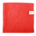 Serviette de séchage de nettoyage de voiture en microfibre sans bord 16x16in rouge