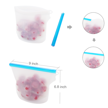 Eco-friendly Reusable Silicone Food Storage Bag