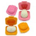 2pcs DIY Cooking Tools Bear Pentagram Rabbit Heart Boiled Egg Sushi Rice Bento Maker Sandwich Cutter Decorating Mould