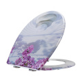 Asiento de inodoro Duroplast suave (flor de durazno)