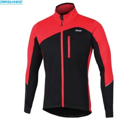 ARSUXEO 17D Breathable Quick Dry Winter Cycling Jacket with Back Pocket