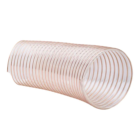 Professional PU Polyurethane Ventilation Vacuum Air Duct Hose and Flexible PVC Pipe with Steel Wire Reinforcement