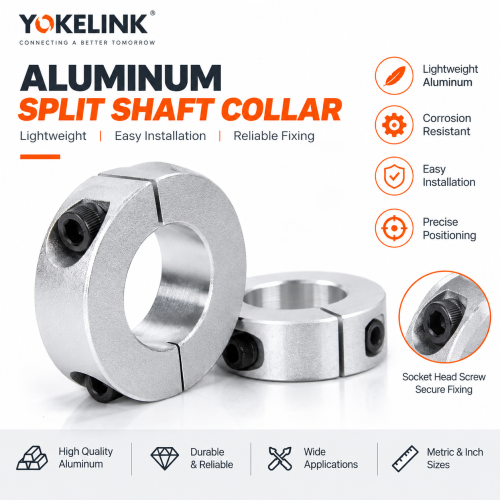 Magaang Aluminum Anodizing Dalawang Piraso Clamping Shaft Collar
