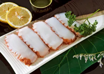 Frozen boiled octopus slice