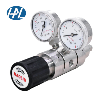 Dual-Stage N2 Pressure Regulator 0-3000psi to 0-120psi with Cylinder Connector