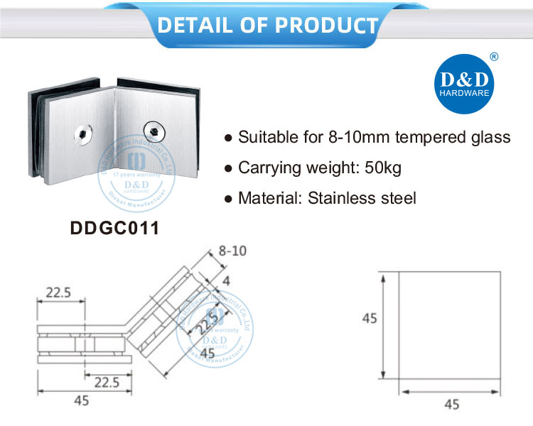 frameless glass shower door accessories