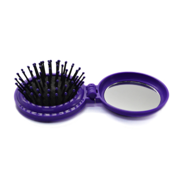 Mini miroir de maquillage rétro pliable avec protection contre l'airbag