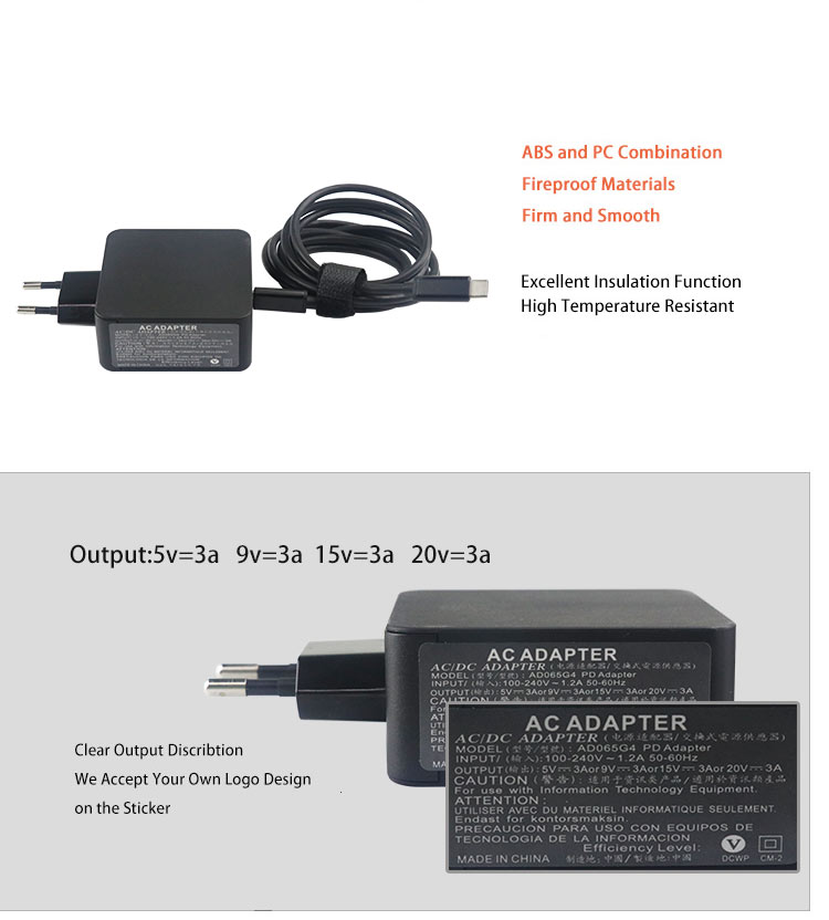 3.1 type-c charger power adapter