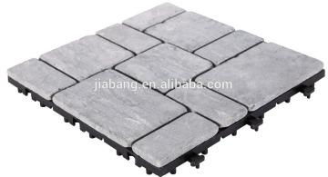 Foshan supplier Outdoor interlocking flooring natural stone DIY mosaic decking travertine tile