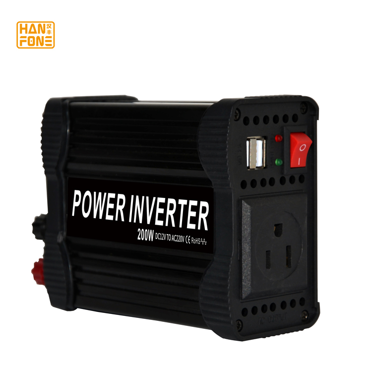 Mini Inverter de automóvil Precio al por mayor 150W DC a AC 110V/220V 50Hz 60Hz Inversor negro para aseguramiento del hogar CE ROHS