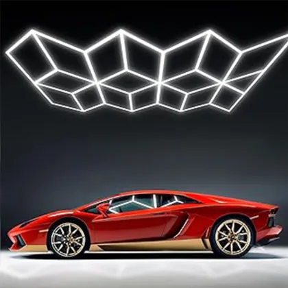 TYSON 2400x4800MM Hexagon LED Lights for Car Shops & Garages