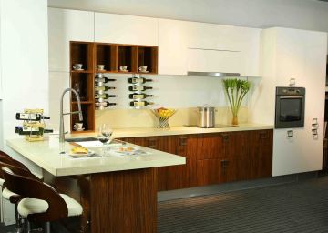 Br-LV005 Wood Venner Lacquer Kitchen Cabinet/Kitchen Furniture
