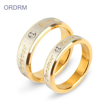 Custom Zirconia Forever Love Promise Ring Set