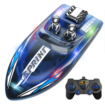 Flytec V222: The Waterproof Speedboat with LED Lights - A Thrilling 2.4GHz RC Racing Toy for Kids