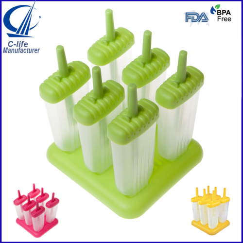 6pcs Ice Popsicle Molds, Ice Pop Molds, Ice Pop Maker