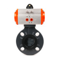 Válvula borboleta pneumática UPVC para uso industrial