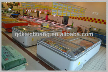 600L-900L chest sliding door island freezer