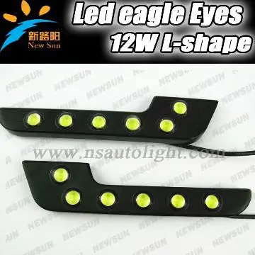 12LED Universal DRL LED Light Aluminium eagle eye light bar Drl Lights