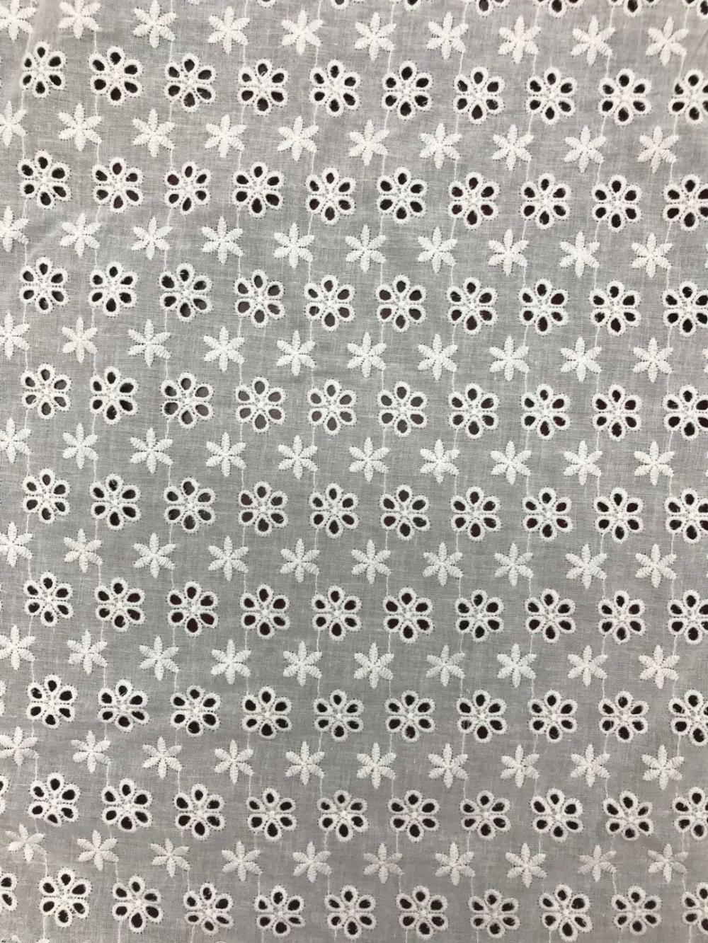 small Petals Cotton embroider fabric