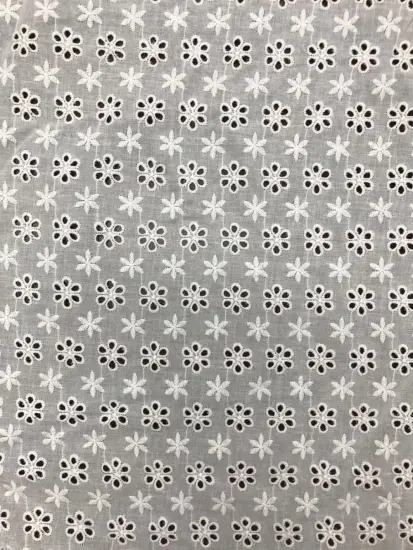 Small Petals Cotton Embroider fabric