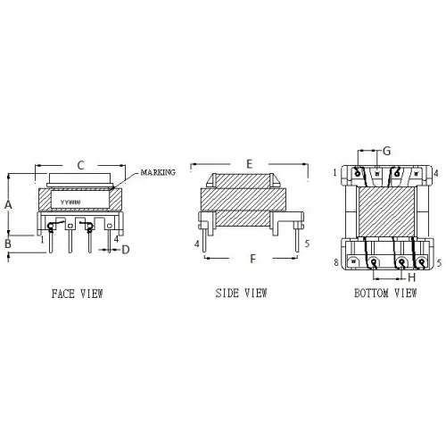 ترانسفورماتور شارژر EF25 Ferrite Core LED Transformer