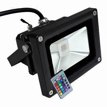 Power RGB Color Change/Plug and Remote Control/85 to 265V AC LED Floodlight