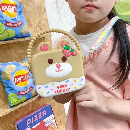 Cute Rabbit Silicone Handbag - Fashionable Gift Bag for Kids