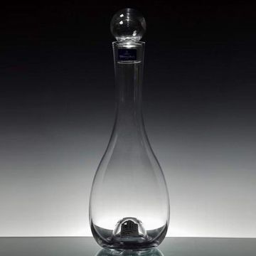 Handmade White Wine Decanter with Round Lid and Inward Concave at the Bottom