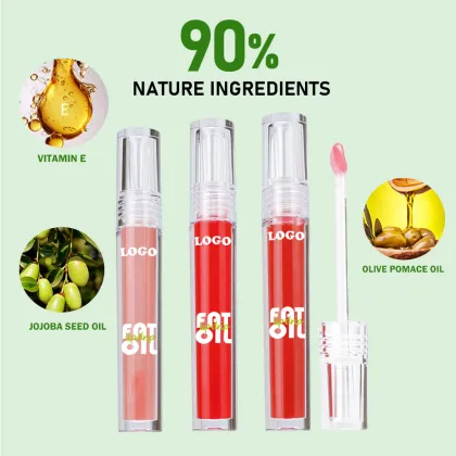 OCHAIN Waterproof Custom Logo Vegan Lip Gloss & Glow Oil