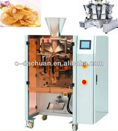 Vertical packing machine for popcorn combined 10 heads weigher