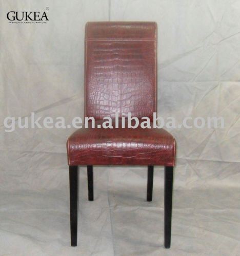 Crocodile high back leather dining chair resturant chair GK533